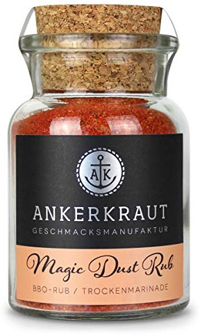Ankerkraut Magic Dust, BBQ-Rub, Marinade für Fleisch, Gewürzmischung zum Grillen, 100g Korkenglas