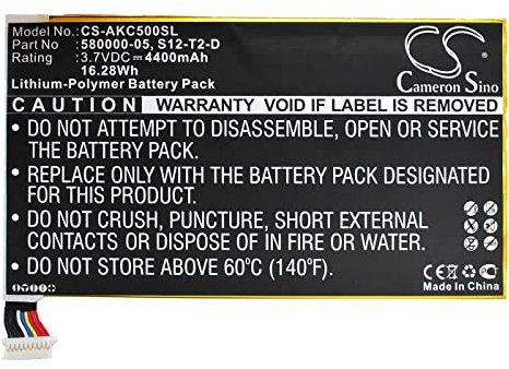 VINTRONS 26S1005, 58-000055, S12-T2-D Battery for Amazon KC5, Fire HD 2013, Fire HD 3rd, HDX 7.0, P48WVB4,