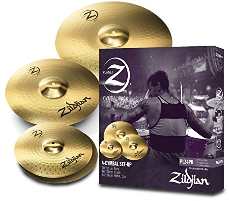 ZILDJIAN PLZ4PK Planet Z (4er Pack) bestehend aus Hats, Crash, Ride