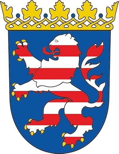 U24 Aufkleber Hessen Wappen 20 x 26 cm Autoaufkleber Sticker Konturschnitt
