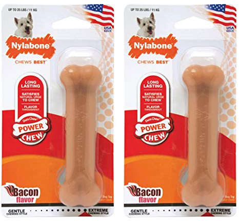 Nylabone (2 Pack) Power Chew Bacon Flavor Small Dogs Up To 25-Pounds