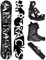Airtracks Snowboard Set - Wide Board Refractions Game 165 - Softbindung Master - Softboots Strong ATOP 40 - SB Bag