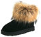 Shenduo Donna Stivali Caviglia Pelliccia Pelosi, Stivaletti Invernali D9251 Nero 39EU