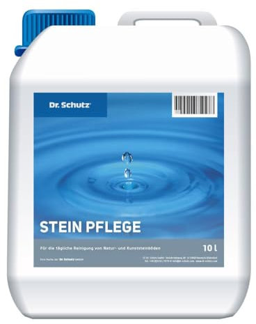 Dr. Schutz Stein Pflege 10 L | Steinpflegemittel für Innen & Außen | Reinigungsmittel für Marmor, Granit, Naturstein | Steinbodenreiniger, Bodenpflege Fliesen & Stein