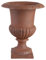 Esschert Design 2 Stück Blumentopf, Übertopf Französische Vase, Amphore auf Sockel, Größe S, ca. 17 cm x 17 cm x 22 cm