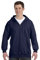 Hanes Herren Ultimate Full-Zip Hoodie, Men's Hooded Fleece Sweatshirt with Zipper Jacke, Marineblau, Medium
