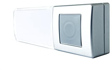 Heidemann Funksender HX (silber, 8 Melodien, mit Namensschild + LED-Funktionsleuchte, Reichweite 200 m, 8 Melodien einstellbar, Funkklingel) 70884