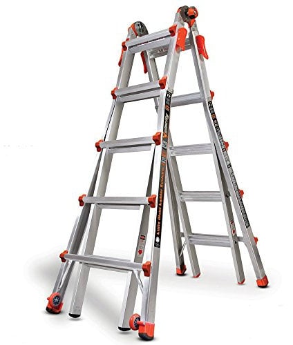Little Giant Leitern, Geschwindigkeit mit Rädern, M26, 7,8 m, Multi-Positions-Leiter, Aluminium, Typ 1A, 136 kg Gewichtsklasse (15426-001)