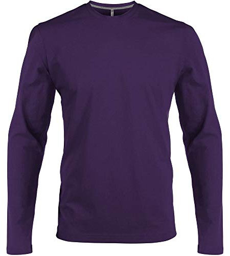 Kariban NoTrash2003 - Maglietta a maniche lunghe con scollo tondo, disponibile in 20 colori e taglie dalla S alla 4XL Violet XL
