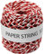 Creativ Company 50326 - Cordoncino di carta, 50 pezzi, colore: rosso/bianco