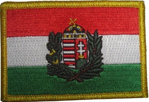 FRIP - Ungarn mit Wappen Aufbügler Aufnäher Patch ca. 8 x 5,5cm