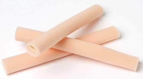 Lot de 2 tubes de protection en mousse pour orteils - 25 cm de longueur, avec ou sans chevauchement