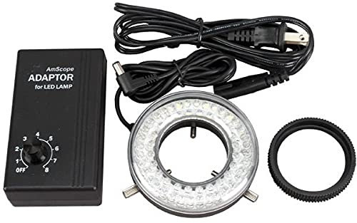 AmScope - 64 LED Stereo Mikroskop Ring Light and Adapter - LED-64-ZK