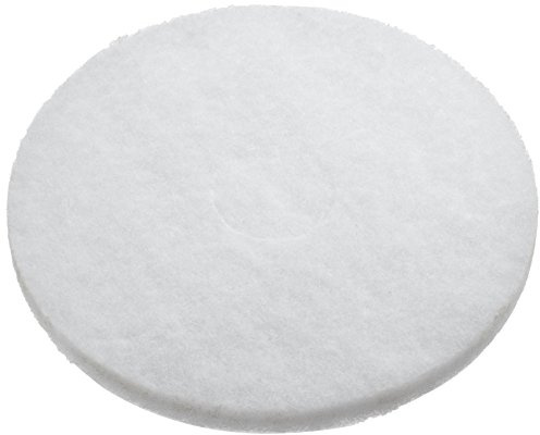 Scotch-Brite Floor Pad, White, 356 mm, pack of 5 | For dry polishing and buffing; reusable and washable polishing pad, resists clogging and loading