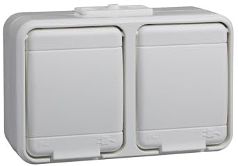 Elso Steckdose 445404 2f. 16A waagerecht AquaTop Std.2-f.verdr.STK ATO rw