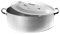 Agnelli ALMA12636 Cacerola Ovalada con Tapa y 2 Asas de Acero Inoxidable, Aluminio Profesional 3 mm, 36 x 25 cm