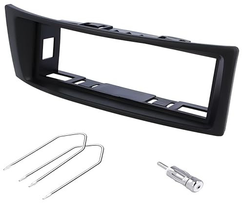 Sound-way Kit de Montaje Autoradio, 1 DIN Marco Adaptador Radio, Adaptador Antena, Llaves de desmontaje, Compatible con Renault Megane, Scenic