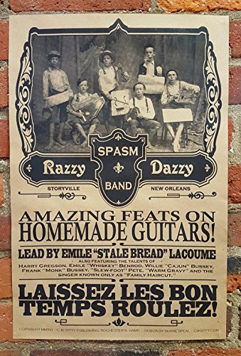 C. B. Gitty Razzy Daddy Spasm Band Historic-Themed 12 x 18 Poster – Gedruckt in Den USA.