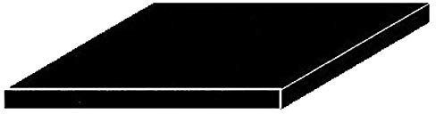 Evergreen 9515 - Placas de poliestireno, juego, 150 x 300 x 1,00 mm, 2 unidades, color negro