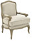 Vente-unique-Sessel Barock - Leinen - Beige - MAHAUX