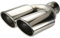 EDELSTAHL Auspuff Blende massiv DUPLEX Endrohr Tuning UNIVERSAL oval H3011