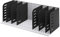 Sortierstation styrorac, 8 Fächer, A4, 723mm breit, grau/schwarz