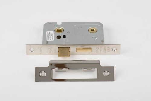 64mm Bathroom Mortice Door Lock in Brass Finish