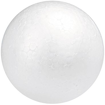 GLOREX 6 3803 630 Styroporkugel, Styropor, Weiß, 8 x 8 x 8 cm