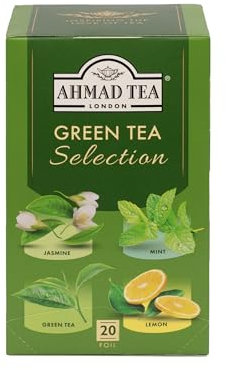 Ahmad Tea Green Tea | Green Tea Selection Pack | 20 Teabag Sachets | 1 Pack
