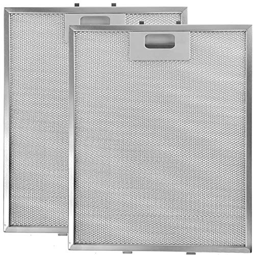 SPARES2GO Metal Mesh Filter for Cooker Hood/Extractor Fan Vent (Non-Universal, Pack of 2, Silver, 318 x 258 mm)