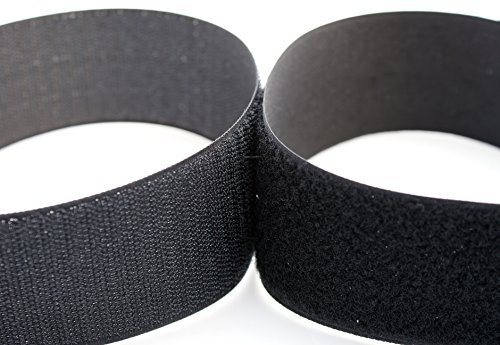 1buy3 1m Klettband zum Aufnähen 38mm schwarz (1m Haken- und 1m Flauschband)