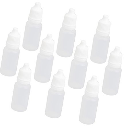 Cutefly 10 Stück 10 ml Kunststoffflaschen leer komprimierbar für Augentropfen Labor Flüssigkeit