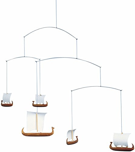 Flensted Mobiles Viking 5 Teak, White 28x63cm
