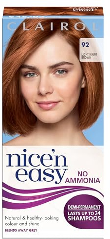 Clairol Nice'n Easy No Ammonia Hair Dye, 92 Light Warm Brown