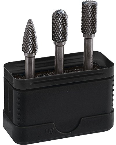 Alpen 776000003100 Tungsten Carbide Rotary Burrs Set Cut 6, 0 V, Grey