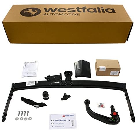 Westfalia Abnehmbare Anhängerkupplung für VW Golf IV Limousine (BJ 10/97-10/03), VW Bora Limousine (BJ 10/98-05/05) - Nicht für Syncro - im Set mit 13-pol. fzg.-spez. Westfalia Elektrosatz