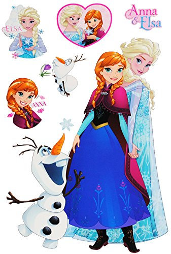 alles-meine.de GmbH 6 TLG. Set - Wandtattoo - Sticker - die Eiskönigin - Frozen - Wandsticker + Fenstersticker - Aufkleber für Kinderzimmer - völlig unverfroren Prinzessin EL..