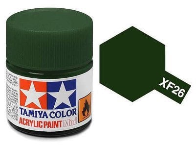 TAMIYA Acrylic Paint 10ml - XF-26 Deep Green - Model Kit Paint Humbrol