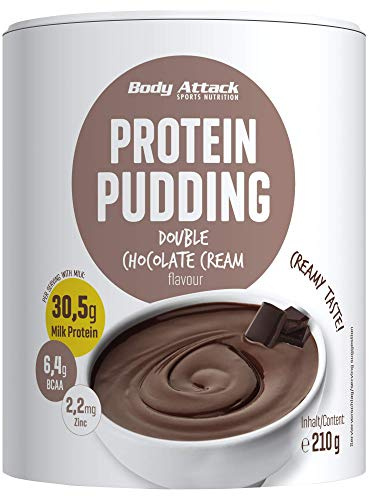 Body Attack Protein Pudding Double Chocolate Cream, 1er Pack (1 x 210 g)