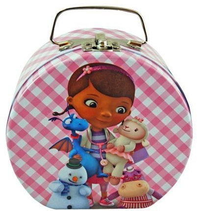 Disney Doc McStuffins Semi-round Shaped Metal Tin Carrying Case - Lunch Box, Storage