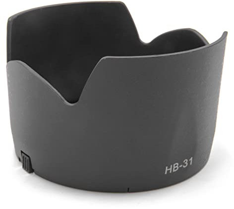 vhbw Gegenlichtblende kompatibel mit Nikon Nikkor AF-S DX Zoom 17-55mm f2.8G IF-ED 77mm Objektiv Schwarz, Kunststoff, tulpenförmig, 10,9 cm - Ersatz für HB-31