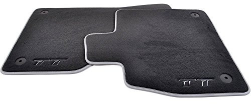 Audi 8S1061275MNO Textilfußmatten Premium Vorne, Schwarz/Silbergrau, 2 Stück