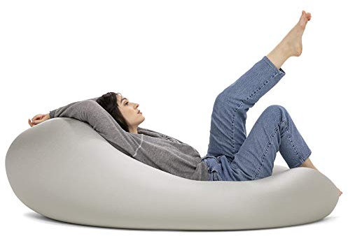 Jaxx Nimbus Therapeutic Sensory Bean Bag Chair – Cloud-Like Adjustable Body Pod Design for Ergonomic Relief and Comfort, Silver