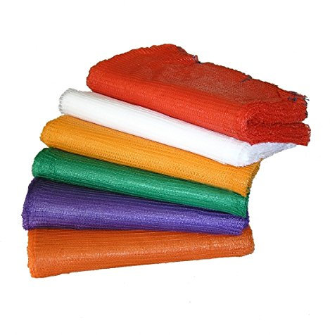 Net Woven Sacks Vegetables Logs Kindling Wood Log Mesh Bags 42x60 cm 18 kg (20, Orange)