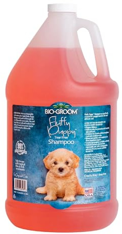 BIO-GROOM - Fluffy Puppy Hundeshampoo - Welpensicheres Shampoo - Speziell für empfindliche Haut und zartes Fell von Welpen - Mildes, rückstandsfreies, tränenfreies Welpenshampoo - 3.8 L