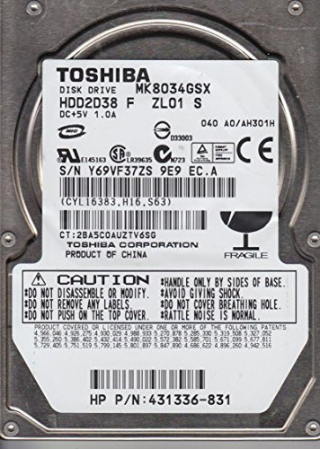 Toshiba 80GB Serial ATA II 2.5 HDD 2.5 Seriale ATA II