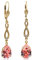 Goldene Ohrhänger mit Rosa Stein Vintage NOBEL SCHMUCK