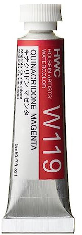Holbein Artists Watercolor Quinacridone Magenta (Rose Violet) 5ml by Holbein Artists Watercolor