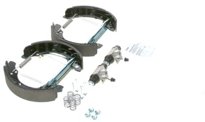 Bosch KS547 Kit Super Pro - Rear drum brake kit - 1 pre-assembled set, 2 wheel brake cylinders, 4 brake shoes
