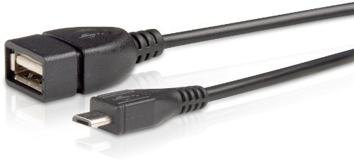 Speedlink USB-Kabel - Micro-USB to USB OTG Data Cable (USB-Kabel zum Anschluss von USB-Peripheriegeräten - perfekt geeignet für den Anschluss von USB-Speichergeräten - Datentransfer für viele Tablet-PCs und Smartphones) schwarz